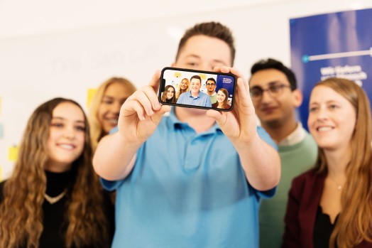 Students taking a selfie photo